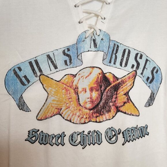 5X 28W Torrid Cream Guns N Roses Lace Up Tank 90s Sweet Child O Mine Grunge Punk - Picture 5 of 6